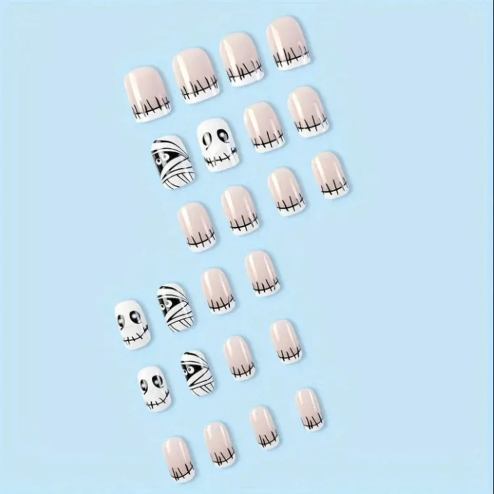 Halloween Mummy Press On Nails